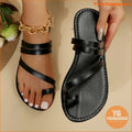 Womens Braided Strap Flat Toe Loop Sandals - YourGoods Online Shop