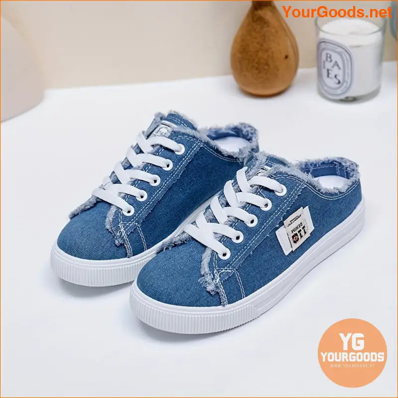 Womens Breathable Canvas SlipOn Sneakers Versatile Summer Shoes - YourGoods Online Shop