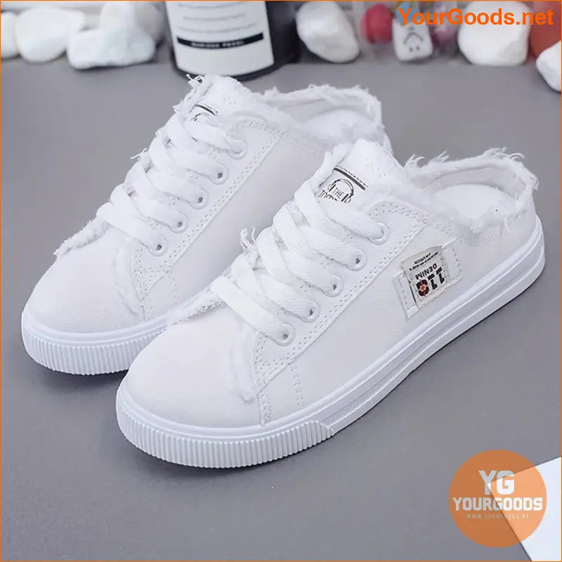 Womens Breathable Canvas SlipOn Sneakers Versatile Summer Shoes - YourGoods Online Shop