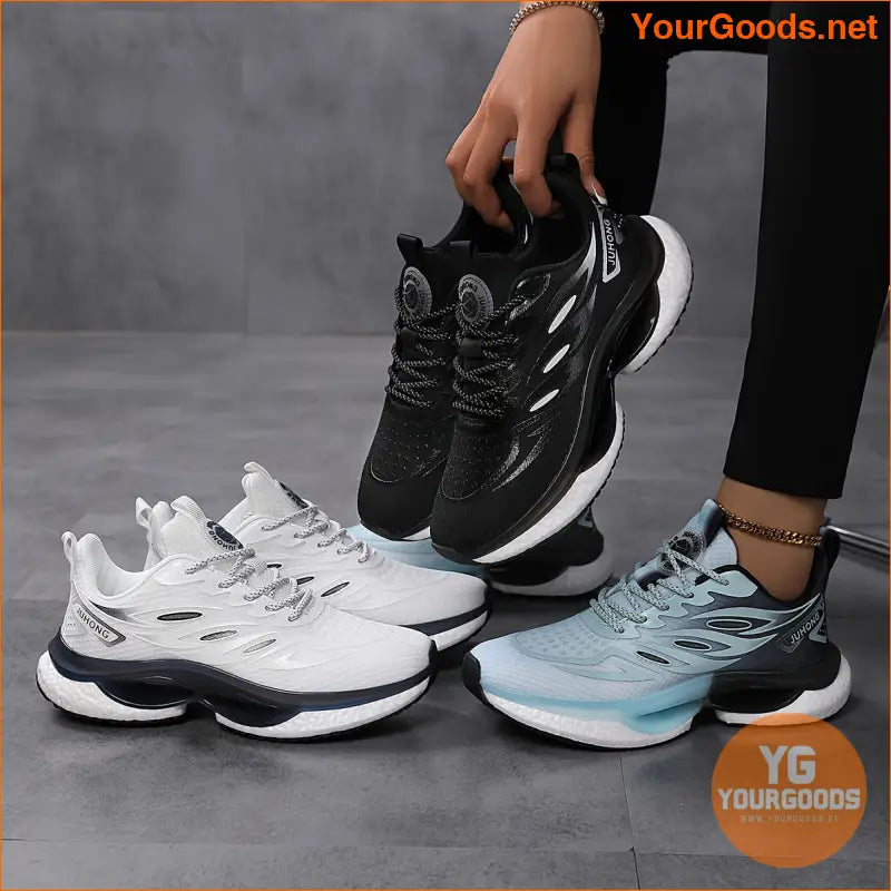 Women's Breathable Mesh Chunky Sneakers, Casual Lace Up Outdoor Shoes, Comfortable Low Top Sport Shoes - YourGoods Online Shop