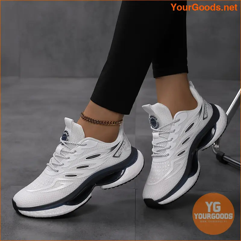 Women's Breathable Mesh Chunky Sneakers, Casual Lace Up Outdoor Shoes, Comfortable Low Top Sport Shoes - YourGoods Online Shop