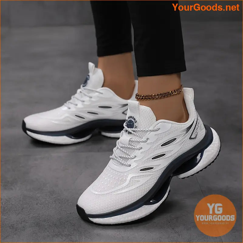 Women's Breathable Mesh Chunky Sneakers, Casual Lace Up Outdoor Shoes, Comfortable Low Top Sport Shoes - YourGoods Online Shop