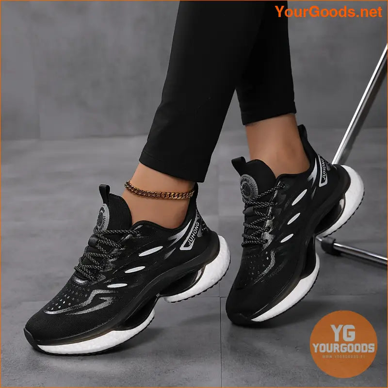 Women's Breathable Mesh Chunky Sneakers, Casual Lace Up Outdoor Shoes, Comfortable Low Top Sport Shoes - YourGoods Online Shop