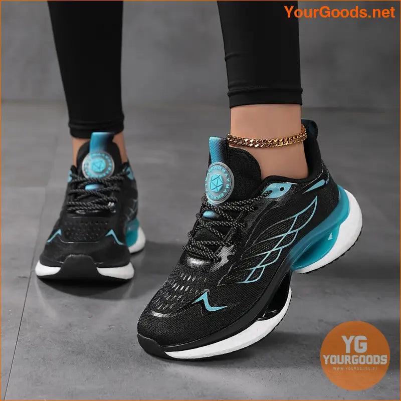 Women's Breathable Mesh Platform Sneakers, Casual Lace Up Outdoor Shoes, Comfortable Low Top Running Shoes - YourGoods Online Shop