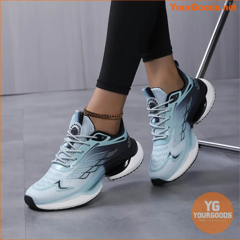 Women's Breathable Mesh Platform Sneakers, Casual Lace Up Outdoor Shoes, Comfortable Low Top Running Shoes - YourGoods Online Shop