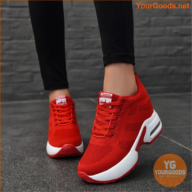 Women's Camouflage Sneakers, Fashion Height Increasing Air Cushion Sports Shoes, Comfy Breathable Walking Shoes - YourGoods Online Shop