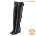 Womens Cassida OverTheKnee Wedge Heel Boots - YourGoods Online Shop