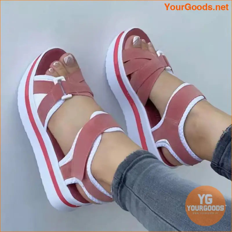 Womens Casual Adjustable Wedge Sandals with Arch Support - YourGoods Online Shop