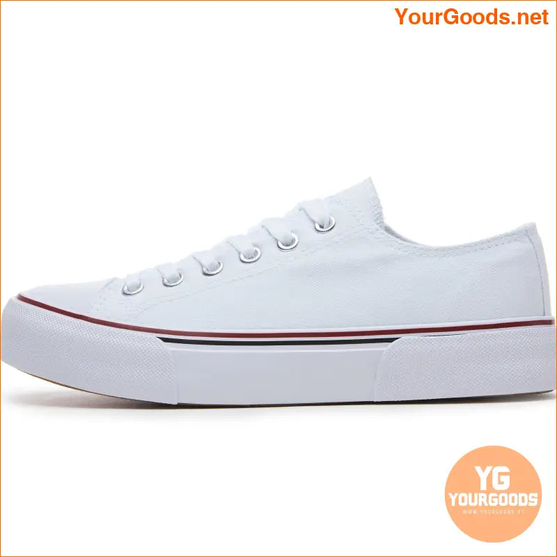 Women's Casual Fashion Sneakers - Lightweight Solid Color Canvas Shoes with Rubber Toe, Low Top Lace-up Closure, Plain Toe Design, Durable Rubber Sole, Comfortable Canvas Insole & Lining - Versatile All-Season Footwear - YourGoods Online Shop