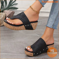 Womens Casual Toe Loop Wedge Sandals Open Toe - YourGoods Online Shop