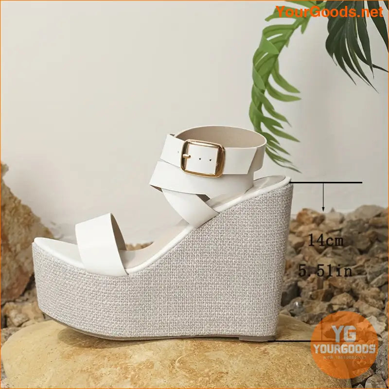 Womens Casual Wedge Heeled Open Toe Sandals - YourGoods Online Shop