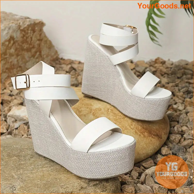 Womens Casual Wedge Heeled Open Toe Sandals - YourGoods Online Shop