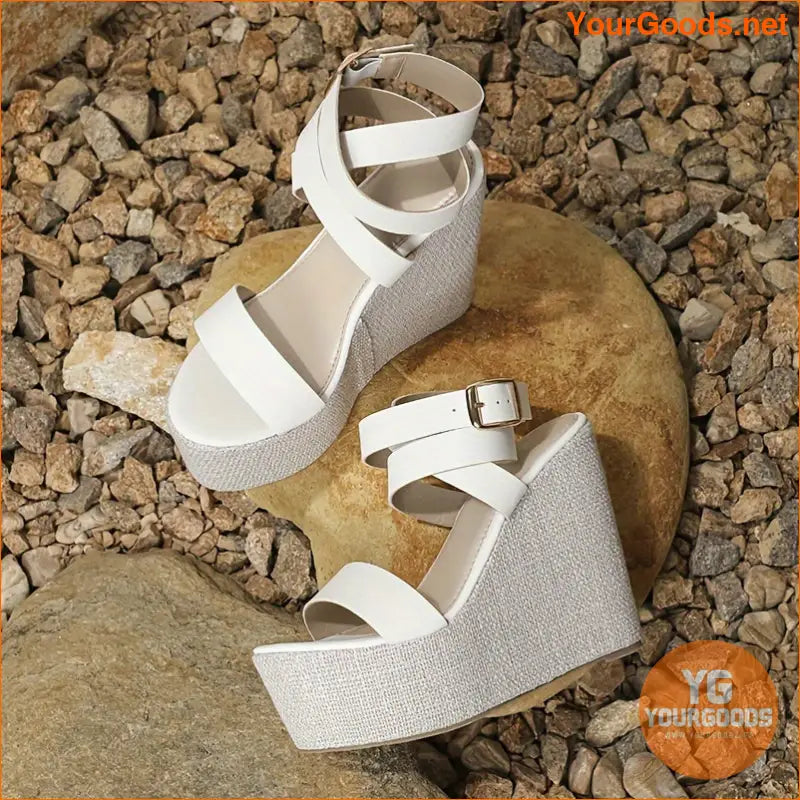 Womens Casual Wedge Heeled Open Toe Sandals - YourGoods Online Shop