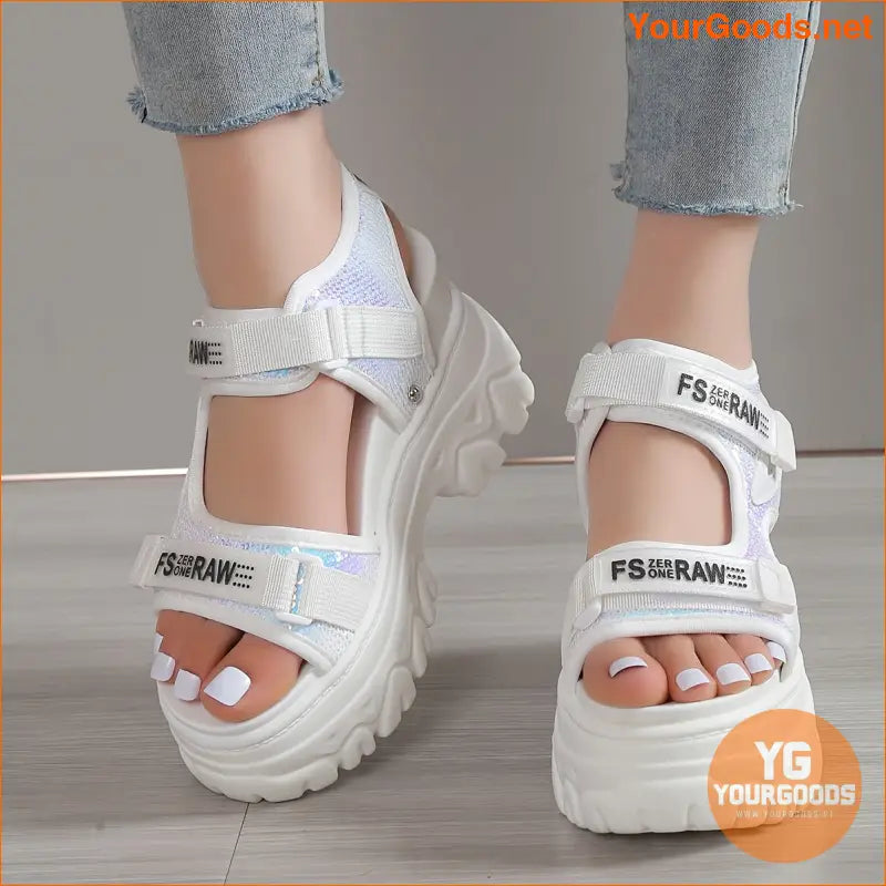 Womens Casual Wedge Sandals with Comfortable Ankle Strap - YourGoods Online Shop