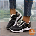 Women's Chunky Sneakers, Lace Up & Side Zipper Design Sports Shoes, Casual Outdoor Walking Trainers - YourGoods Online Shop