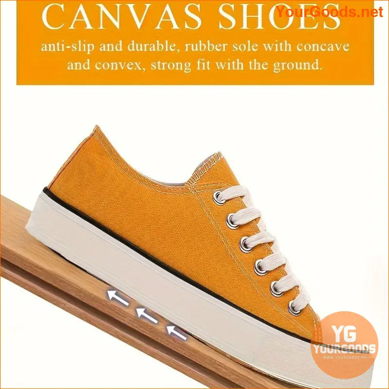 Womens Classic LowTop Canvas Sneakers Lightweight Breathable Easy SlipOn - YourGoods Online Shop