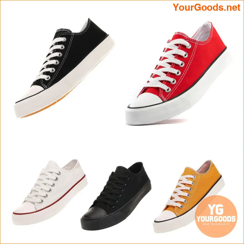 Womens Classic LowTop Canvas Sneakers Lightweight Breathable Easy SlipOn - YourGoods Online Shop