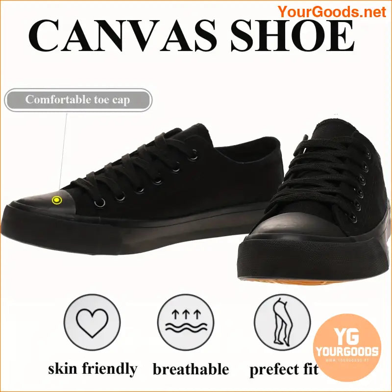 Womens Classic LowTop Canvas Sneakers Lightweight Breathable Easy SlipOn - YourGoods Online Shop