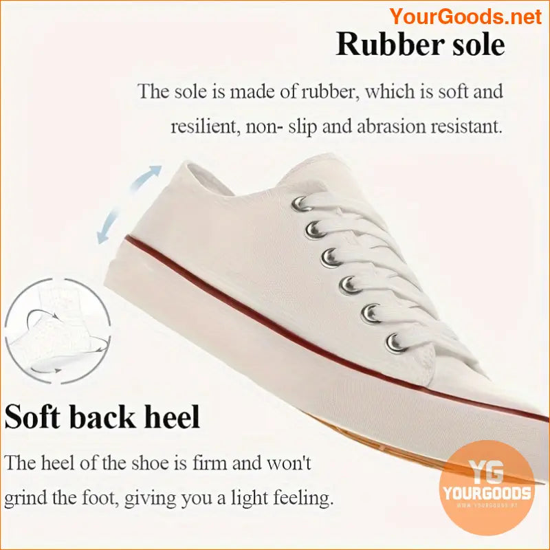 Womens Classic LowTop Canvas Sneakers Lightweight Breathable Easy SlipOn - YourGoods Online Shop