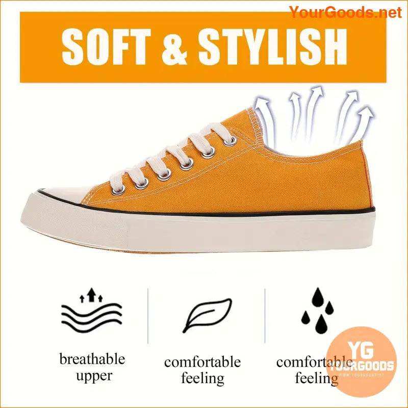 Womens Classic LowTop Canvas Sneakers Lightweight Breathable Easy SlipOn - YourGoods Online Shop