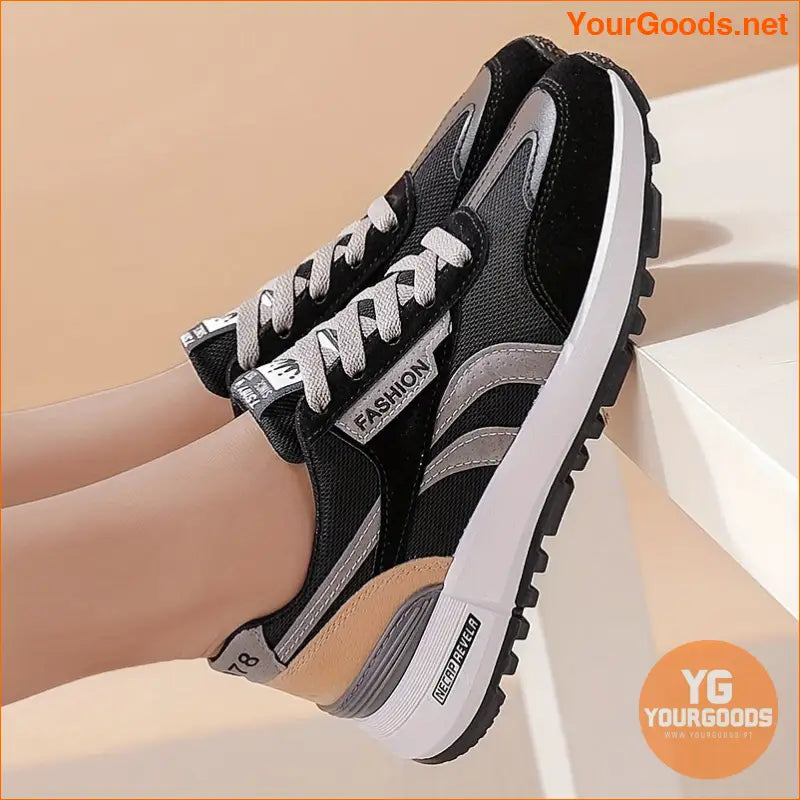 Women's Colorblock Casual Sneakers, Slip On Round Toe Low-top Wear-resistant Non-slip Shoes, Versatile Outdoor Shoes - YourGoods Online Shop