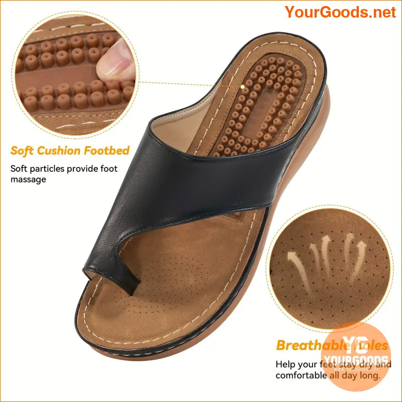 Womens Comfortable Arch Support SlipOn Wedge Sandals - YourGoods Online Shop