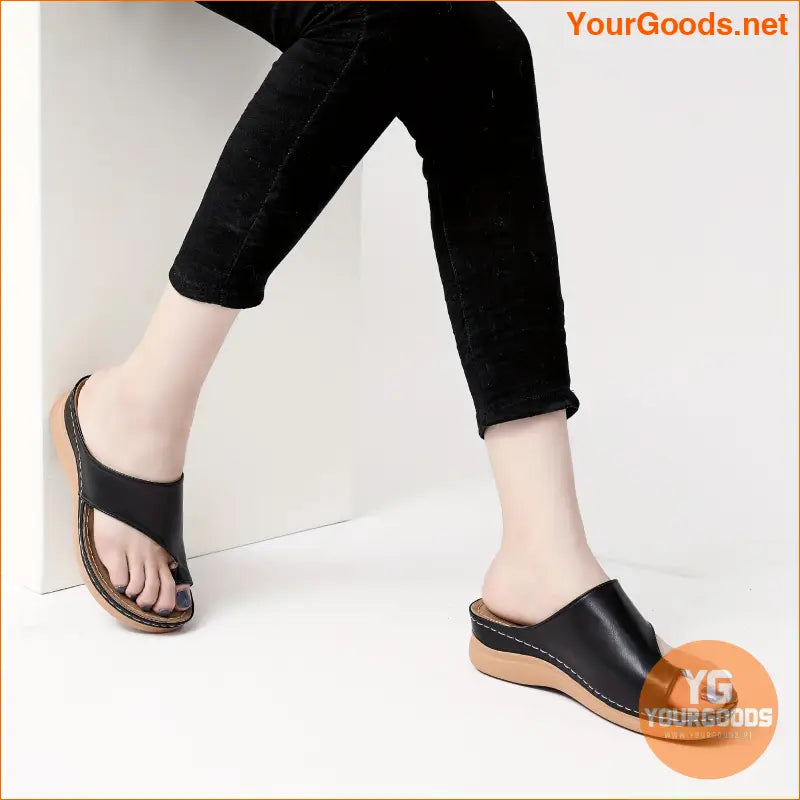 Womens Comfortable Arch Support SlipOn Wedge Sandals - YourGoods Online Shop