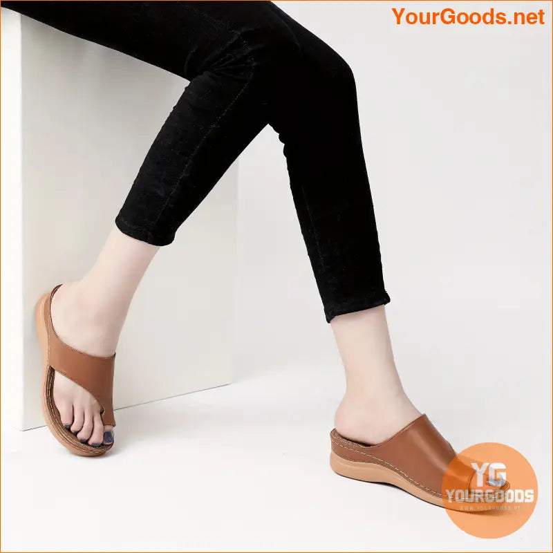 Womens Comfortable Arch Support SlipOn Wedge Sandals - YourGoods Online Shop