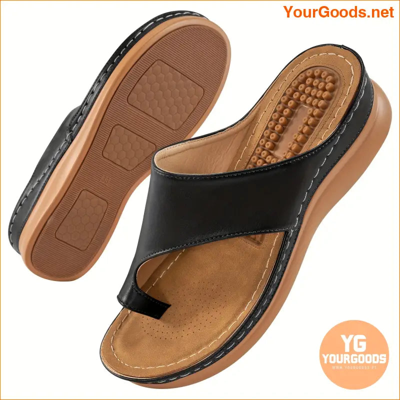 Womens Comfortable Arch Support SlipOn Wedge Sandals - YourGoods Online Shop