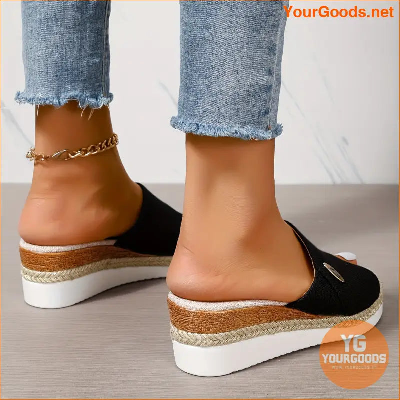 Womens Comfy Wedge Platform Sandals Versatile Summer Slides - YourGoods Online Shop