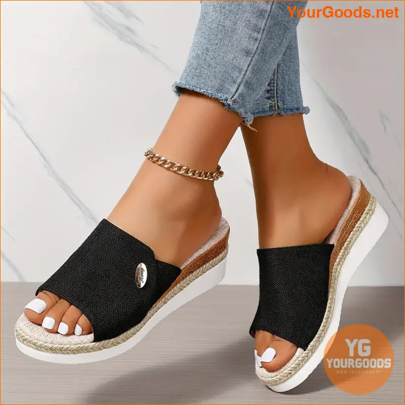 Womens Comfy Wedge Platform Sandals Versatile Summer Slides - YourGoods Online Shop