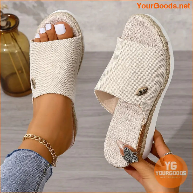 Womens Comfy Wedge Platform Sandals Versatile Summer Slides - YourGoods Online Shop