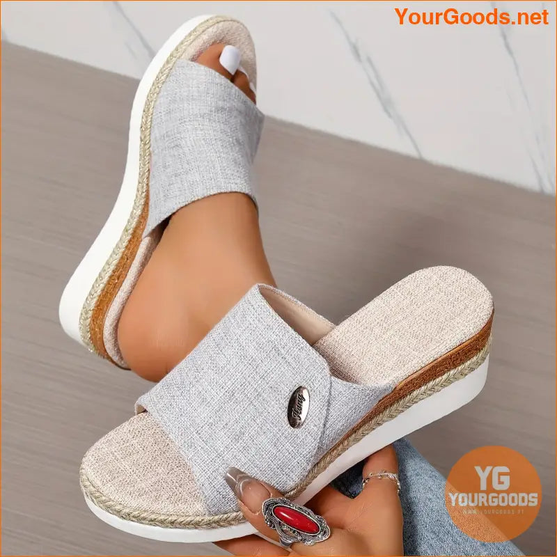 Womens Comfy Wedge Platform Sandals Versatile Summer Slides - YourGoods Online Shop