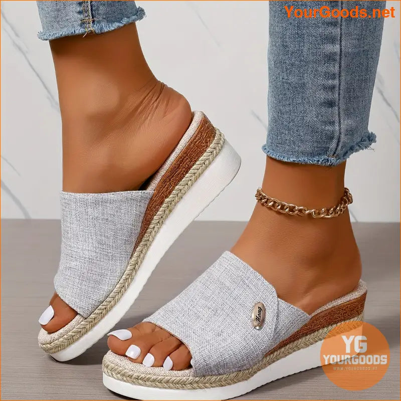 Womens Comfy Wedge Platform Sandals Versatile Summer Slides - YourGoods Online Shop