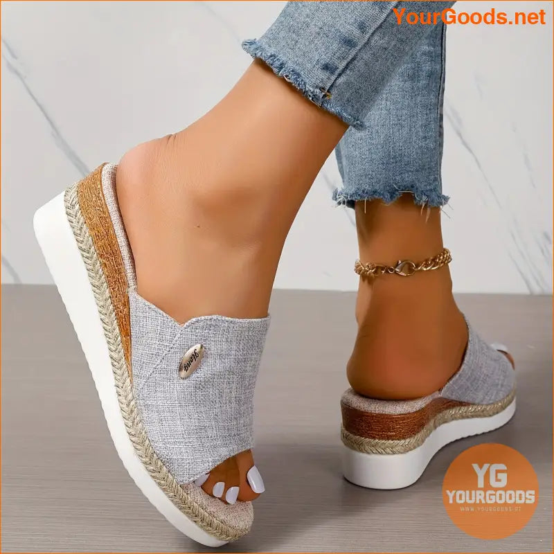 Womens Comfy Wedge Platform Sandals Versatile Summer Slides - YourGoods Online Shop