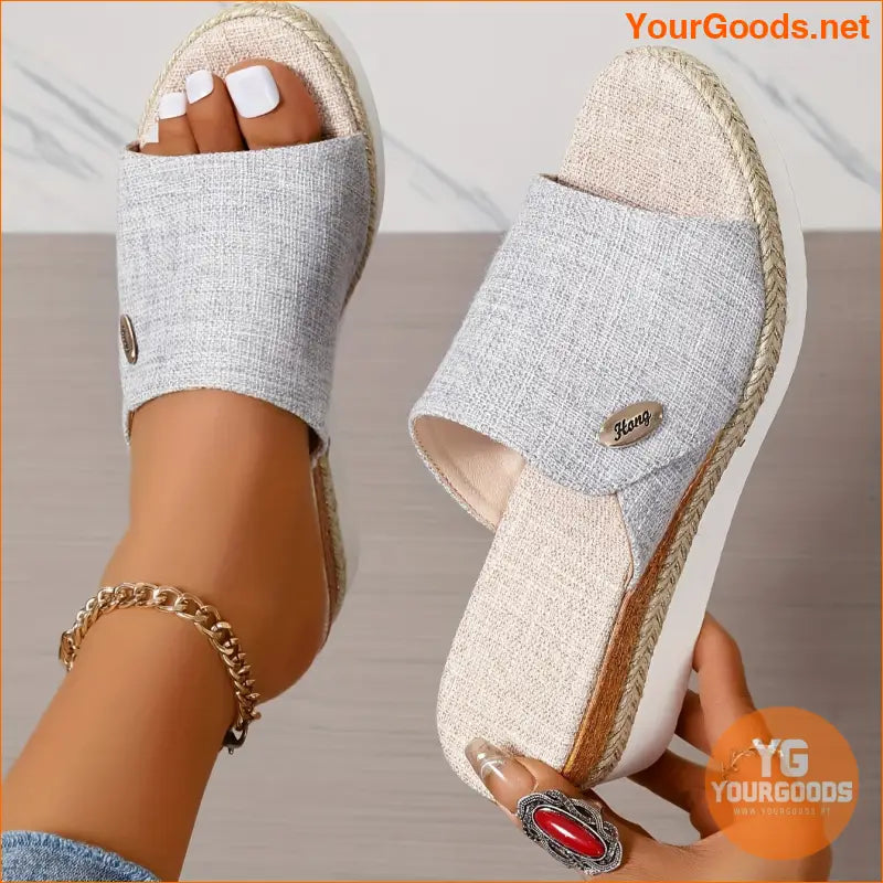 Womens Comfy Wedge Platform Sandals Versatile Summer Slides - YourGoods Online Shop