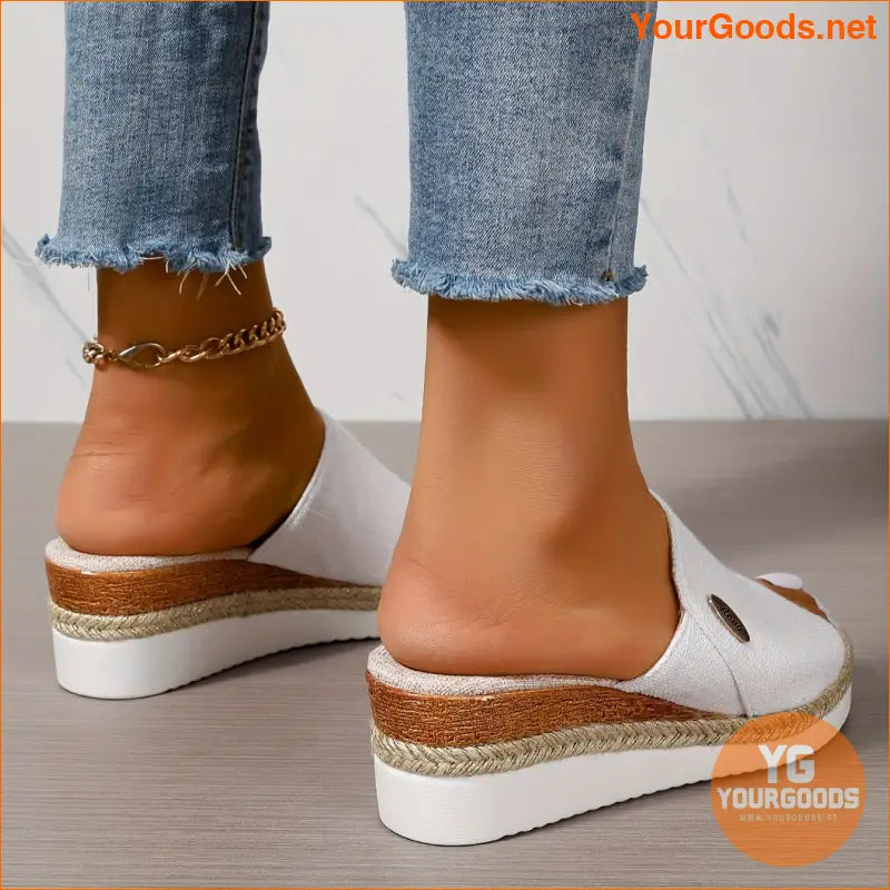 Womens Comfy Wedge Platform Sandals Versatile Summer Slides - YourGoods Online Shop