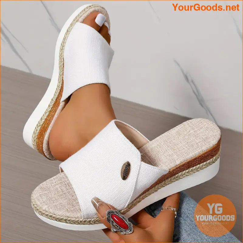 Womens Comfy Wedge Platform Sandals Versatile Summer Slides - YourGoods Online Shop