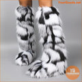 Womens Cozy Faux Fur High Knee Winter Boots - YourGoods Online Shop