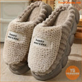 Womens Cozy Fleece Slippers with Festive Label - YourGoods Online Shop