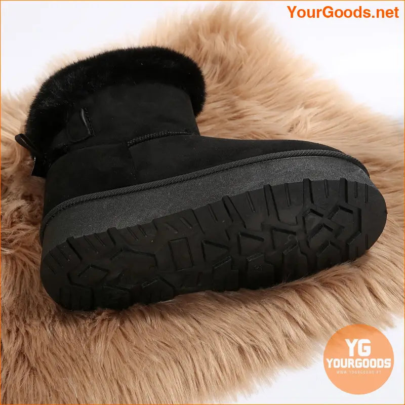 Womens Cozy Fluffy Platform Winter Boots with Thermal Lining - YourGoods Online Shop