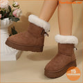 Womens Cozy Fluffy Platform Winter Boots with Thermal Lining - YourGoods Online Shop