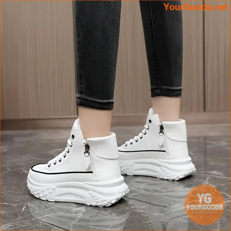 Womens Cozy LaceUp Platform Winter Boots - YourGoods Online Shop