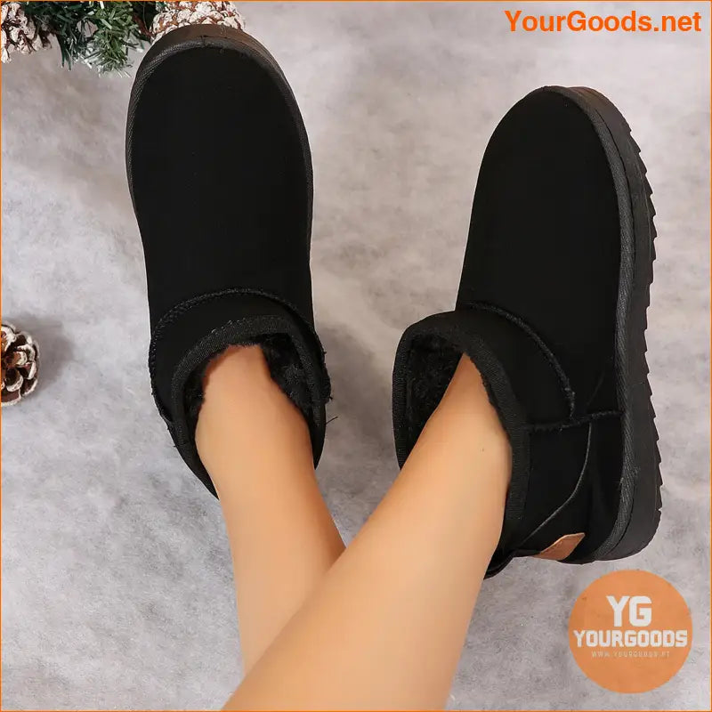 Womens Cozy NonSlip SlideIn Winter Snow Boots - YourGoods Online Shop