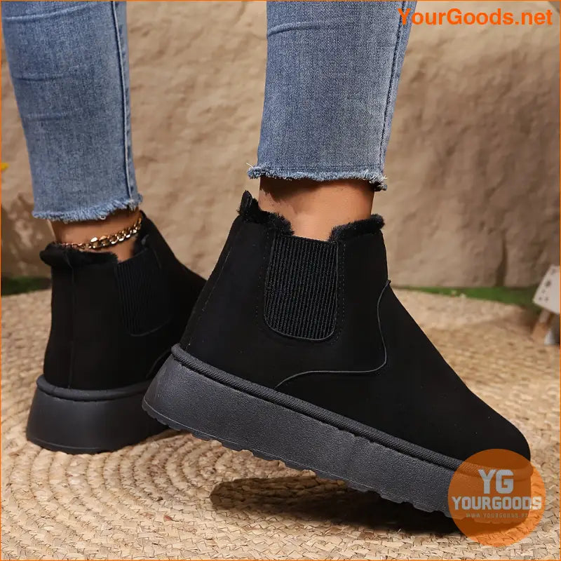 Womens Cozy PlushLined Platform Winter Boots - YourGoods Online Shop