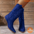 Womens Embroidered MidCalf Western Cowboy Boots - YourGoods Online Shop