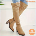 Womens Fashion Knee High Lug Sole Boots - YourGoods Online Shop