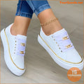 Women's Fashion Low Top Flat Bottom Canvas Casual Memory Foam Walking Shoes - YourGoods Online Shop