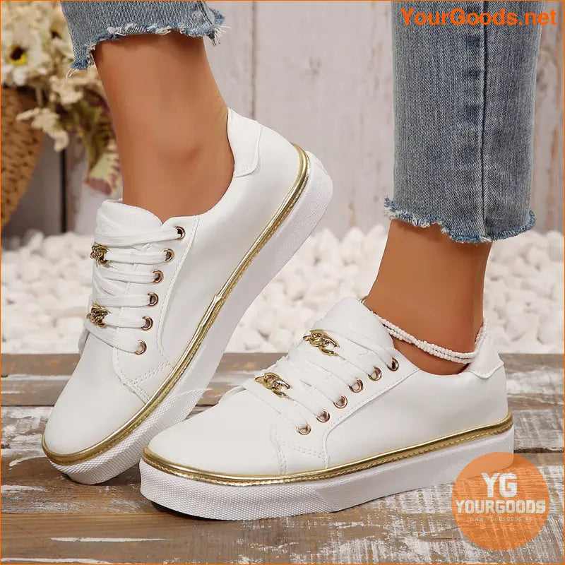 Women's Fashion Low Top Flat Bottom Canvas Casual Memory Foam Walking Shoes - YourGoods Online Shop