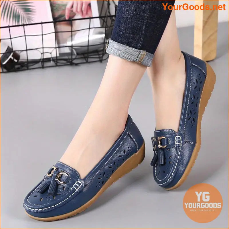 Womens Fashionable Hollow Out Lightweight Loafers - YourGoods Online Shop